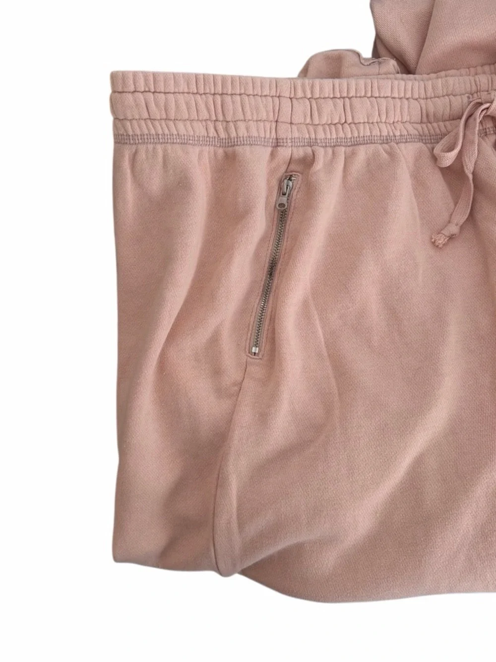 NWOT never worn aerie Blush Fleece-Lined Jogger Pants, side zip pockets sz L.